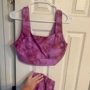 CALIA by Carrie Underwood workout set, purple tie dye